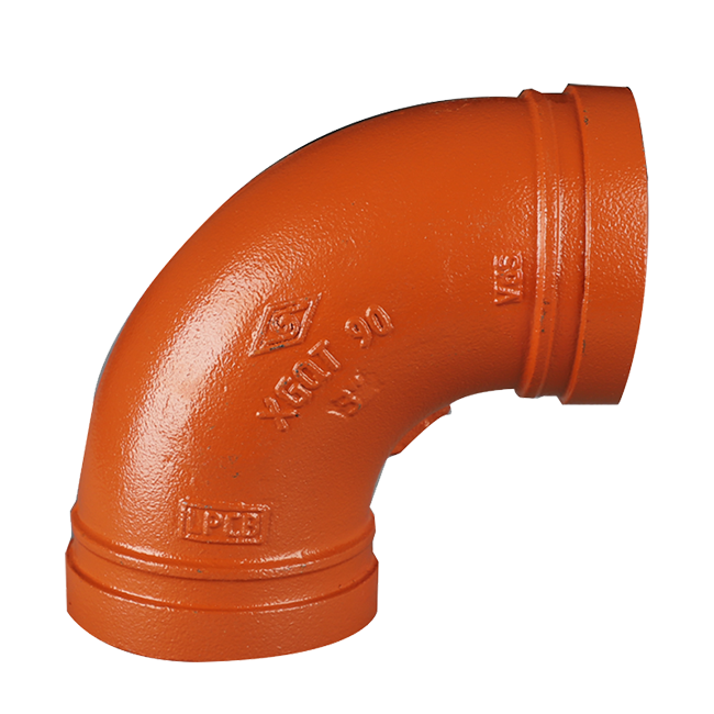 Ductile Iron Grooved Fittings-Standard 90 Degree Elbow, Ductile Iron Elbow