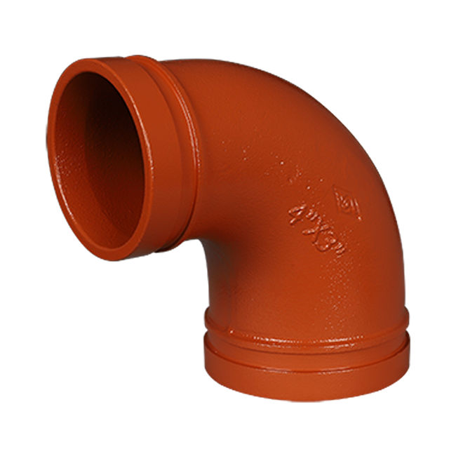 Ductile Iron Grooved Fittings-Standard 90R Degree Elbow, Ductile Iron Elbow